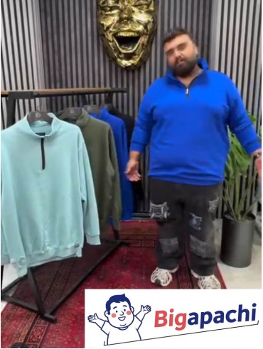 تک پوش نیم زیپ سایز بزرگ کد 3317